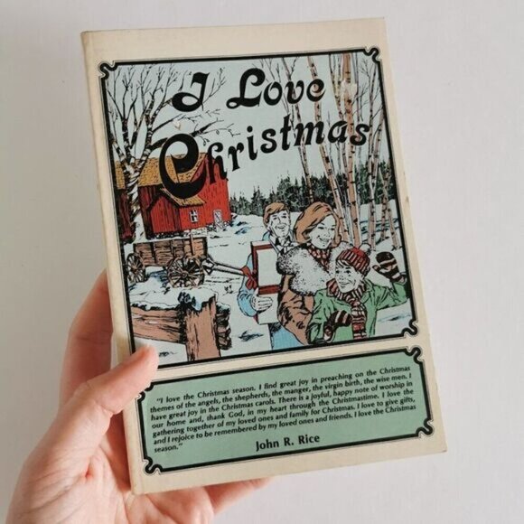 1955 "I Love Christmas" John Rice Paperback, Sword of the Lord Religious Book - Picture 1 of 9